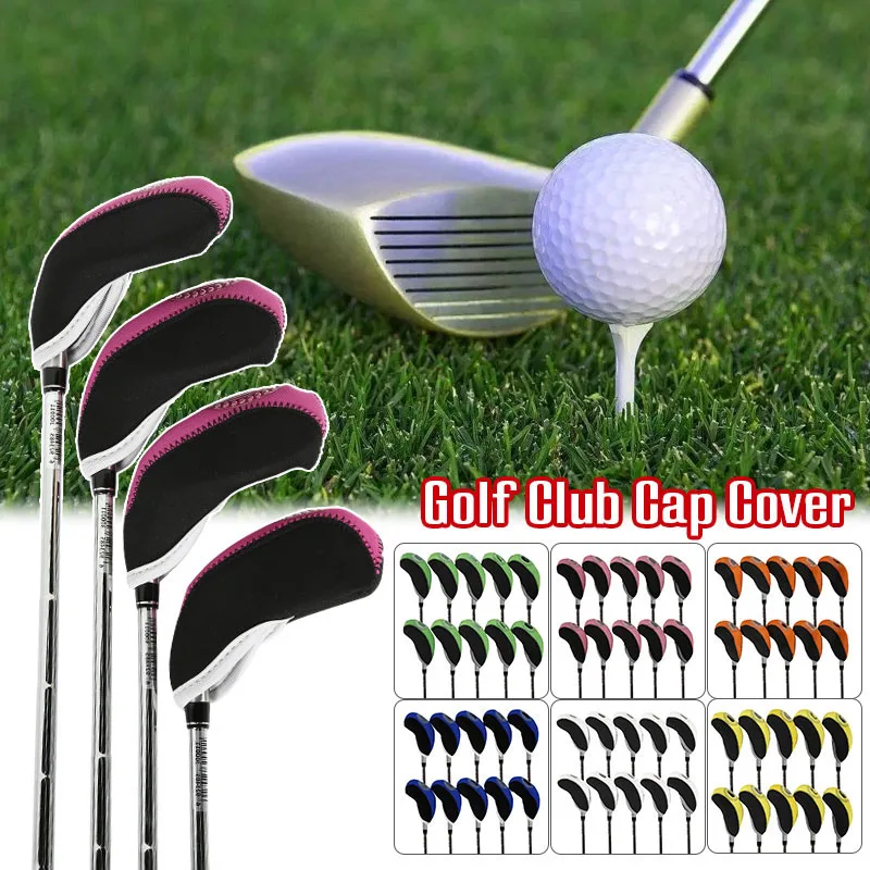 10Pcs Neoprene Golf Club Iron Head Cover Double Color Iron Club Headcovers Set Golf Accessories To Protect The Club Head