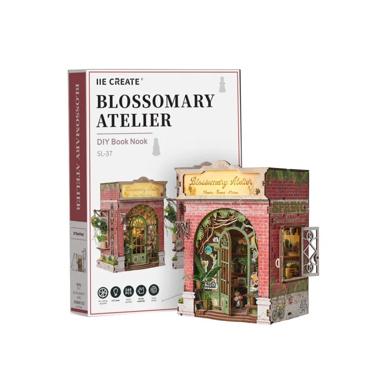 DIY Miniatur Puppenhaus Kit 3D Holz Puzzle Haus Blumenladen Modellbau Handwerk Spielzeug handgemachte Montage Geschenk für Kinder Erwachsene