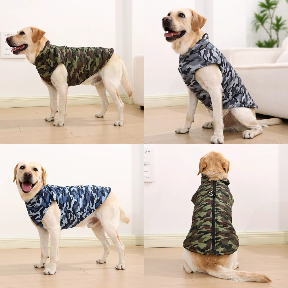 Autumn Winter Dog Jacket Coat Windproof Camouflage Pet Clothing_voghion.com