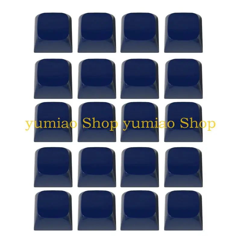 587B 20Keys Jade Jelly Keycap XDA Profile 1U Not Engraving Cover for MX Switches