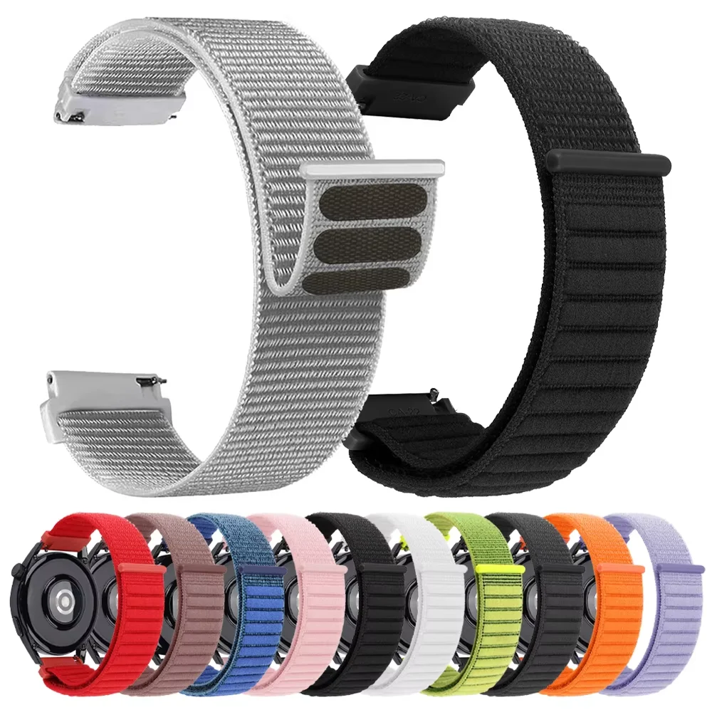 22mm 20mm Nylon Loop Strap for Garmin Forerunner 165/965/570/265/255 Band for Venu 3/2/Vivoactive 4/5/6 Bracelet Venu Watchband