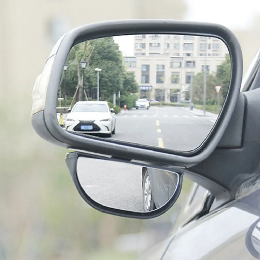 Convex Car Blind Spot Mirror 360 Degree Rotating Wide Angle Rearview Mirror Reversing Auxiliary Safety Accessory for Vehicles