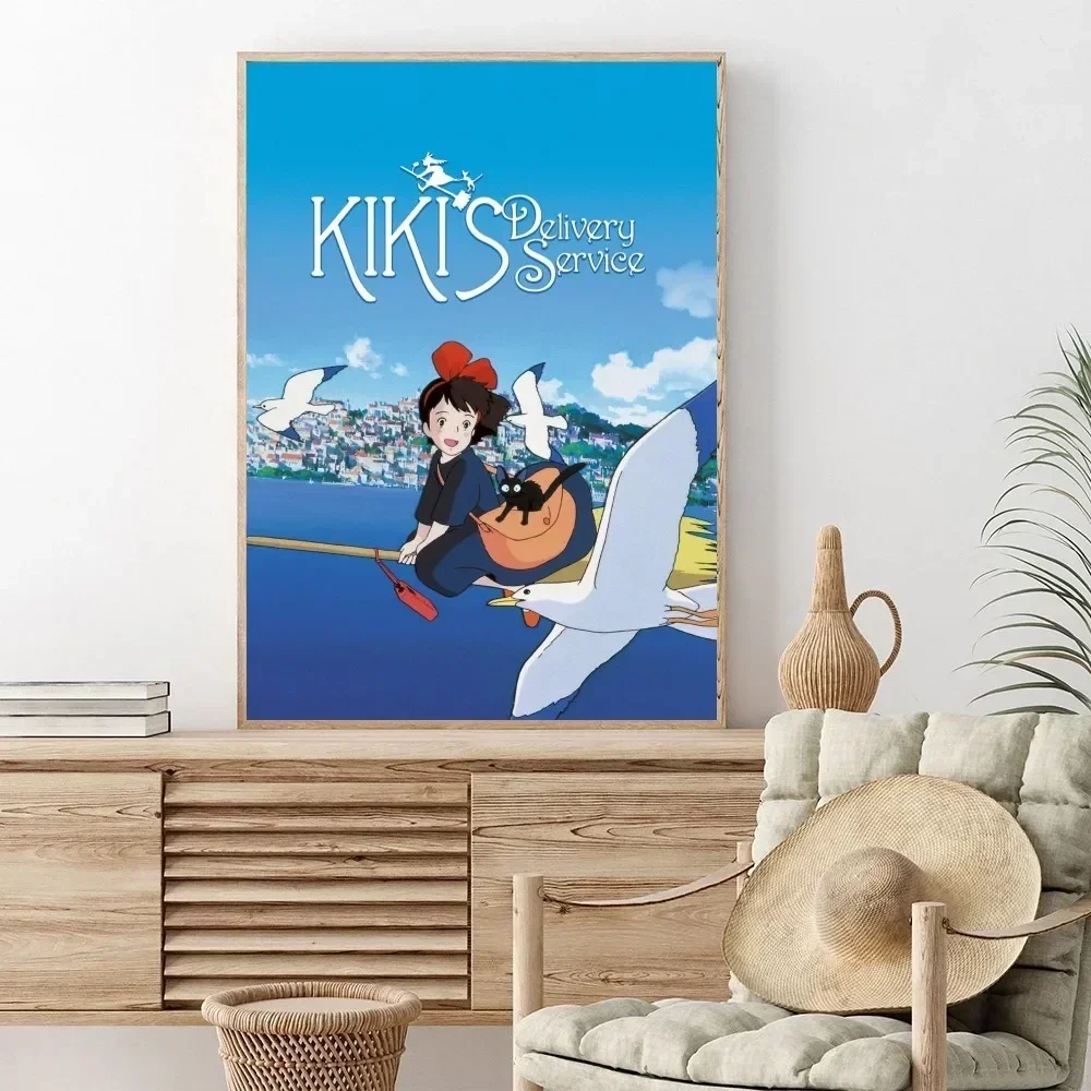 Hayao Miyazaki Anime Poster No Framed Poster Kraft Club Bar Paper Vintage Poster Wall Art Painting Bedroom Study Stickers