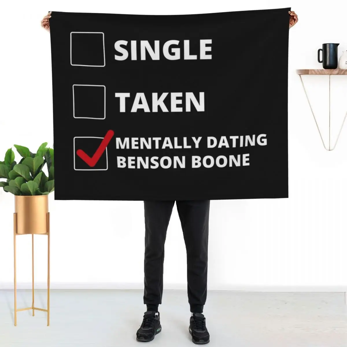 Mentally Dating Benson Boone Throw Blanket Cozy Warm Blanket for Bed Room Decor