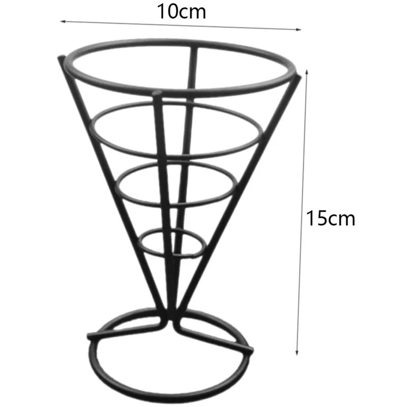 6 pcs fio Metal Food Racks Deep Fryer Basket Servindo Chips Stand Display Stands Frango Titular