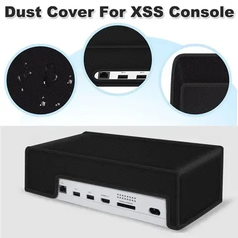 per console Xbox Series S Custodia antipolvere Accessori da gioco antigraffio Copertura antipolvere orizzontale verticale nera