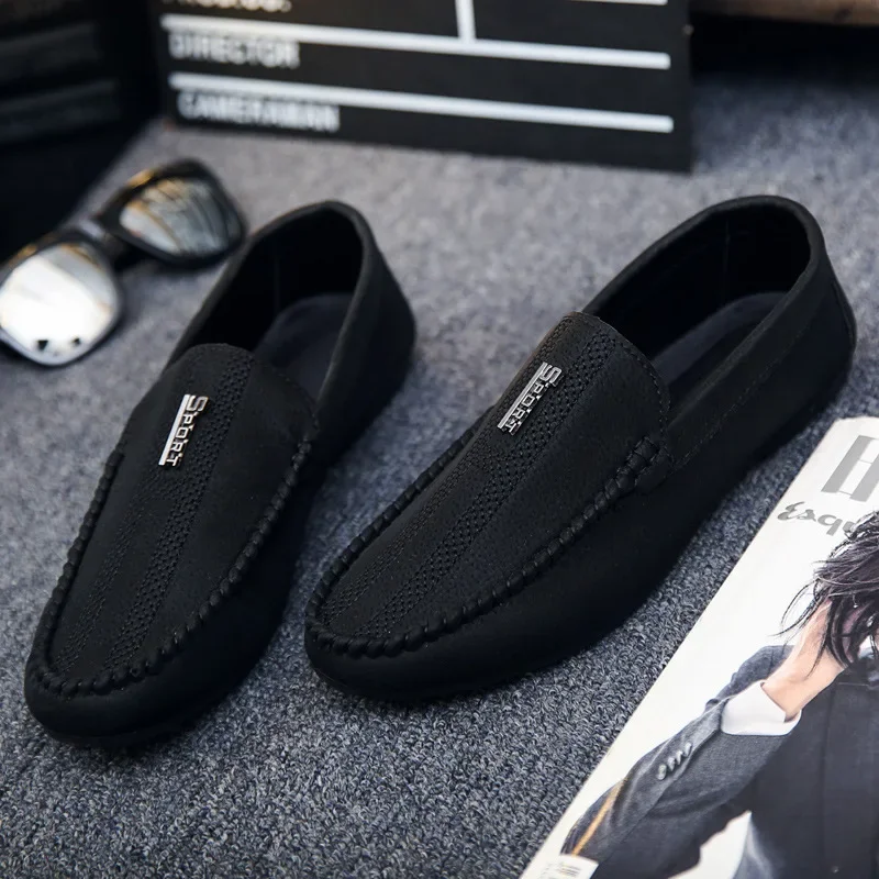 Fashion Men Shoes Spring/Summer Business Mens Casual Shoes Low Top Slip-On Drive Shoes Trendy Loafers Men Mocasines