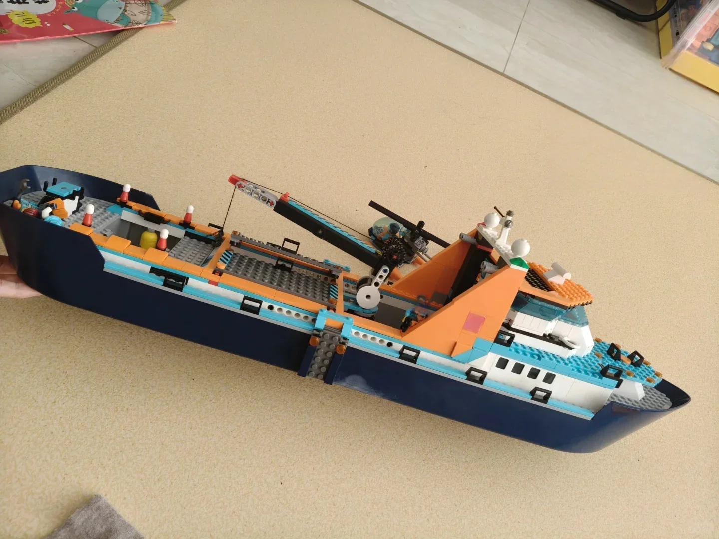 blocs-de-construction-de-modele-de-navire-de-recherche-arctique-serie-city-815-pieces-60368-briques-d'assemblage-creatif-jouets-decoratifs-pour-enfants-cadeaux-de-noel