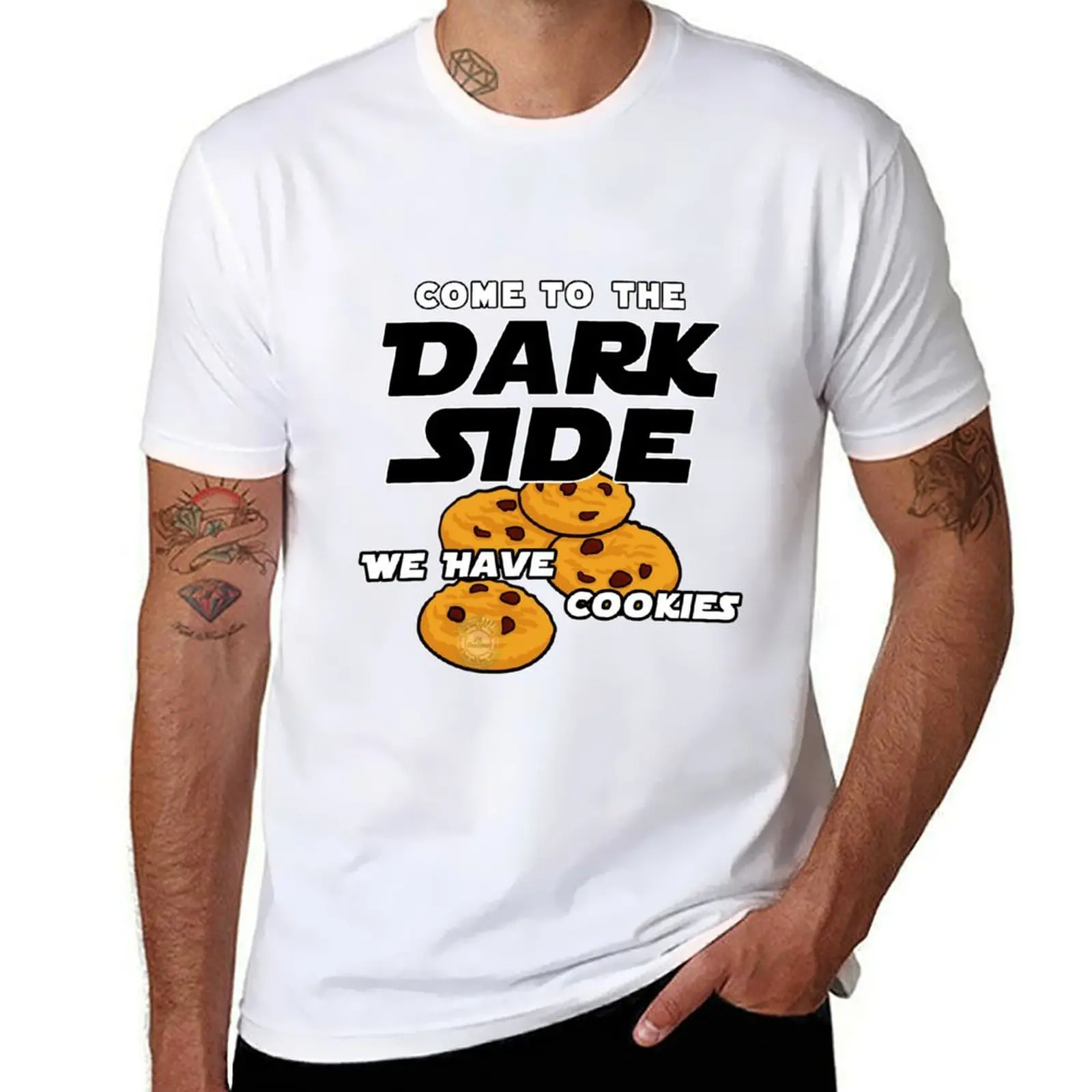 Come to the Dark Side... We Have Cookies (Variation 1) T-Shirt man t shirt luxury t shirts cotton 100% T-Shirt