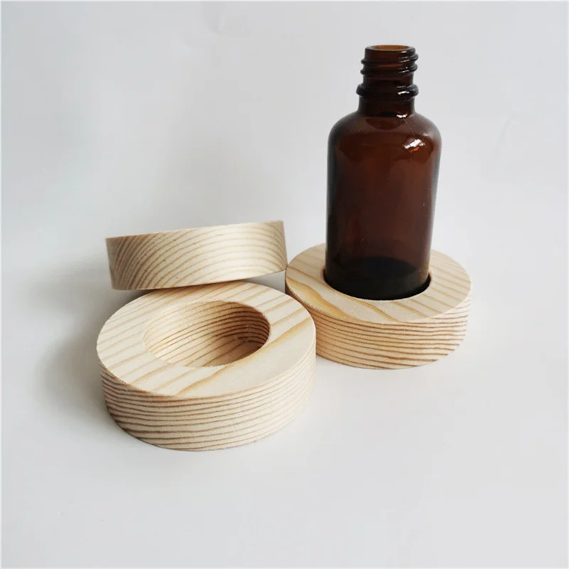 100Pcs/Lot 50ml Essential Oil Bottle Round Display Rack Holder Contains Wooden Box Essential Oil Bottle Bracket Wholesale