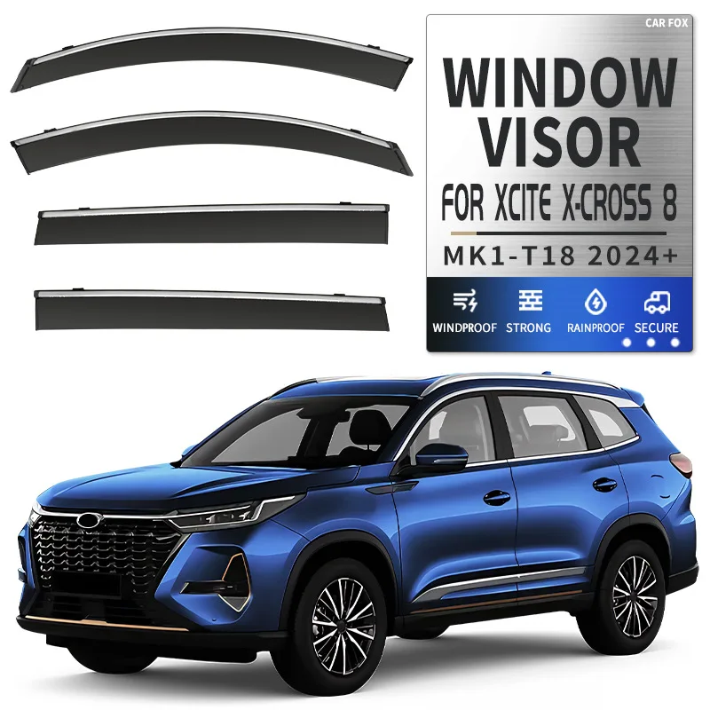 

For Xcite X-Cross 8 2024+ Car Window Visor Awning Shelters Windshield Side Window Rain Guard Shade Auto Accessories Car Styling