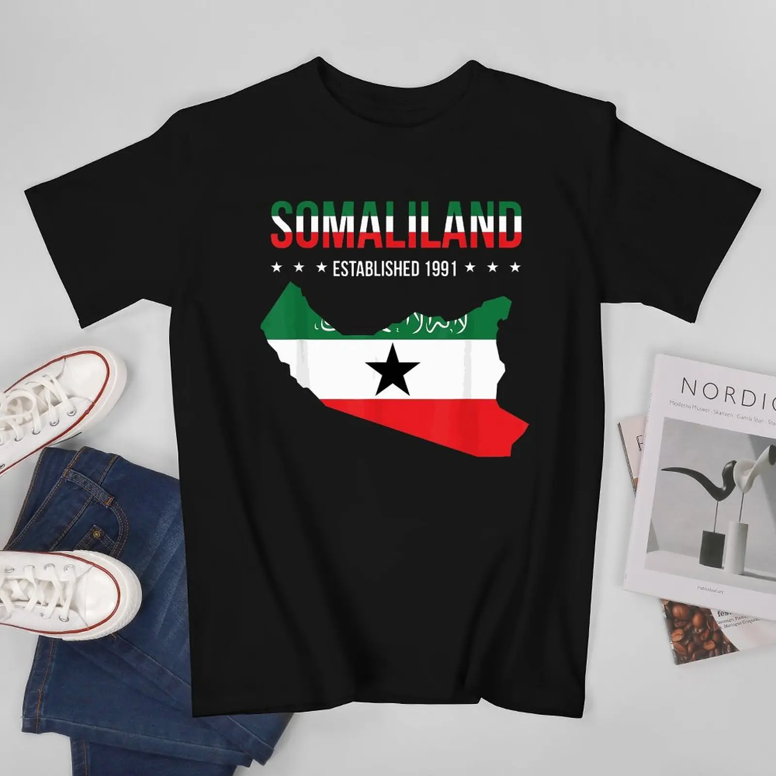 More Design Somaliland Flag Men Tshirt Tees T-Shirt O-neck T Shirts Women Boys Clothing 100% Cotton