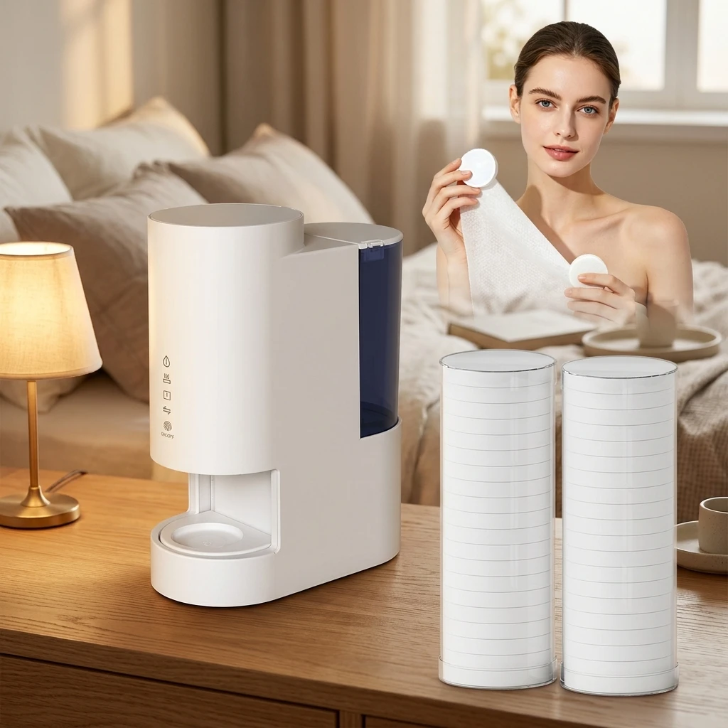 Hot Towel Dispenser 5S Fast Heating Auto-Release Steamer Eco-Friendly Compact 500ml Warm Wet Towel Maker for Bathroom Commercial
