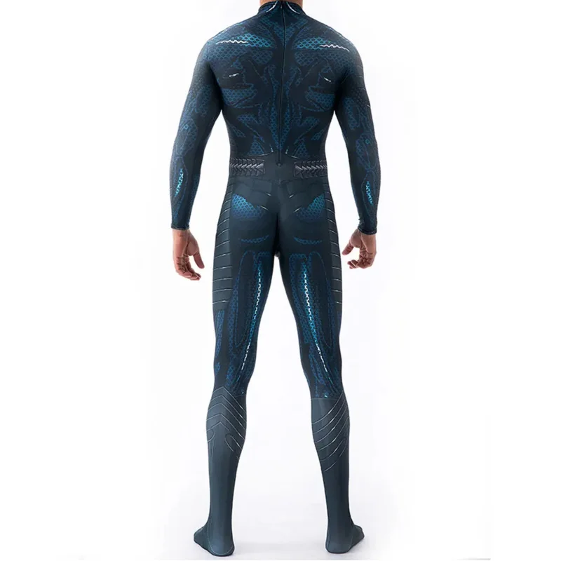 Halloween Aquaman 2 Cosplay Costume Superhero Arthur Curry Orin Zentai Bodysuit Suit Jumpsuits Adult Kids