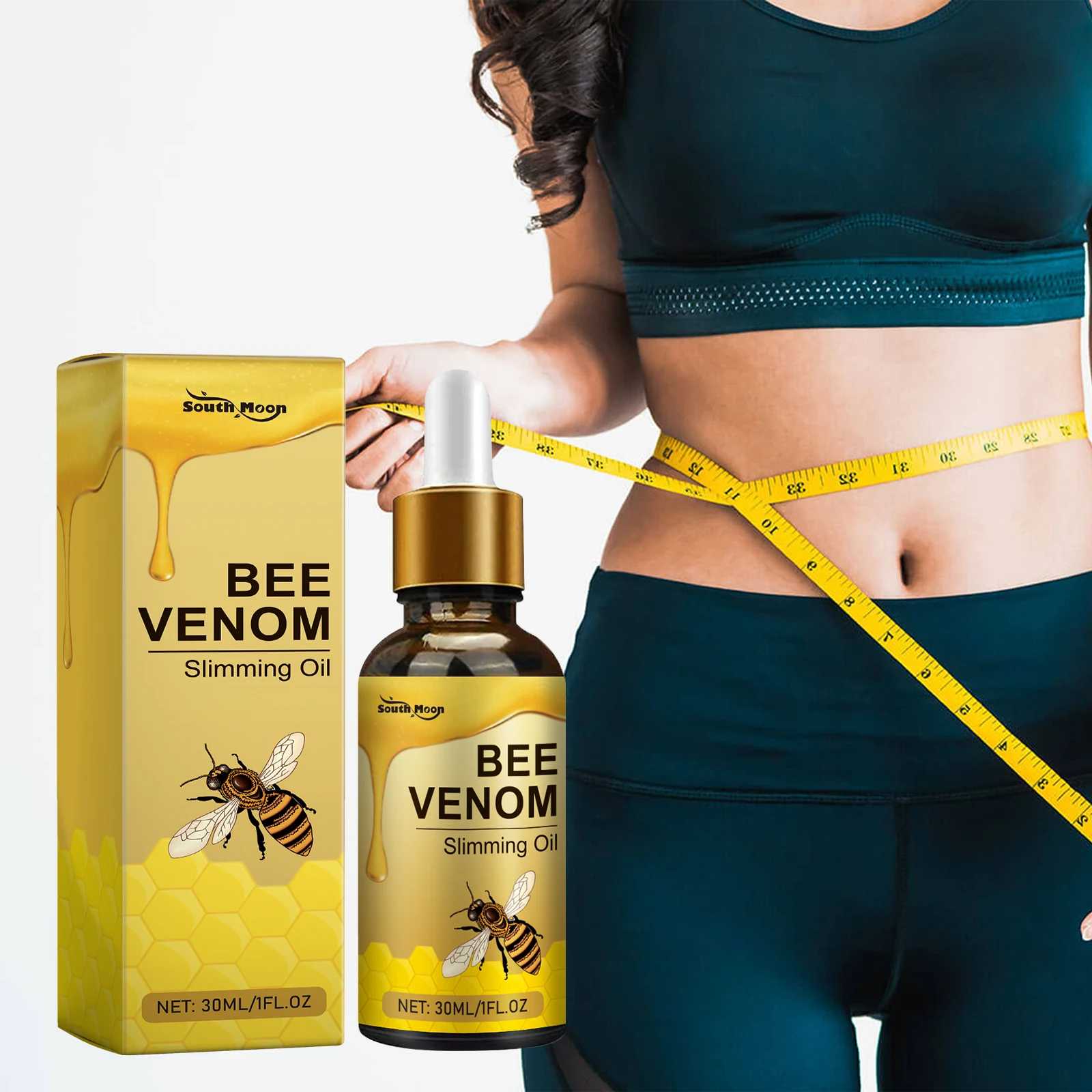 Bee Venom Massage Essential Oil Waist Belly Slimming Cream Body Fat Anti Cellulite Cream Slimming Fat Burner Loss Weight