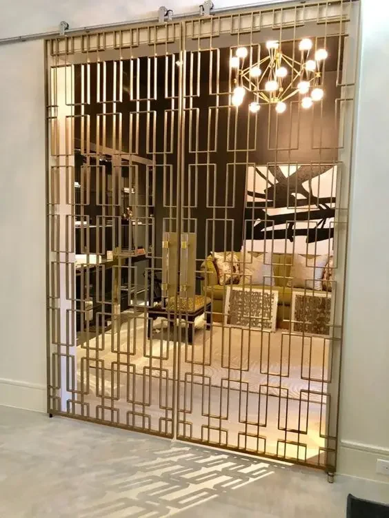 Fabricated Design Room Dividers Decorative Metal Screen Partition Foldable Home Use Partition Screen Interior New