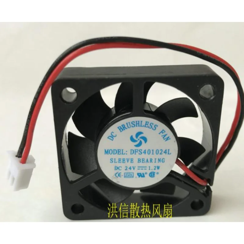 Fan for Sleeve Bearing DFS401024L DC24V 1.2W 4010 Frequency Converter Cooler Fan 40x40x10mm