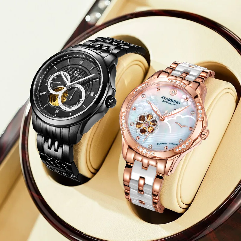 Black Valentine's Day Star Emperor Watch Women's Ceramic Round Automatic Steel Belt Women's Mechanical Couple Watch