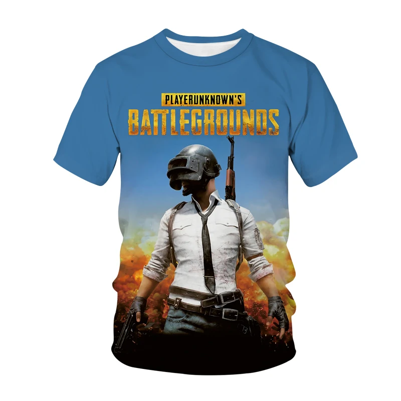 Playerunknowns Battlegrounds T-shirt FPS Game PUBG Cartoons 3D Printed Girls Boys Unisex T-shirt Casual Fashion kids Tees Tops