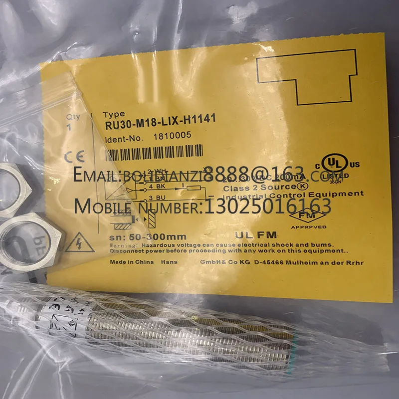 

New ultrasonic sensor RU80D-M18M-LIU8X2-H1141 in stock