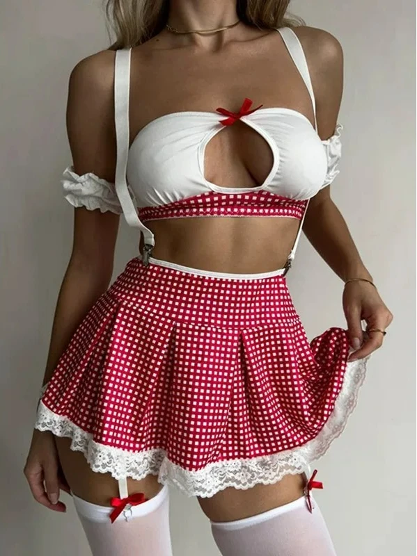 

Сексуальное женское белье, искушение, костюмы школьницы, сексуальный ремень, кружевная форма для ролевых игр, эротический костюм, сексуальный костюм, женский комплект, новый