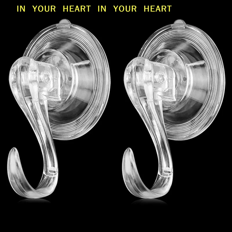 【X】Large Clear Reusable Heavy Duty Wreath Hanger Suction Cup 22 Lb Strong Window Glass Suction Cup Hooks Bathroom Hooks