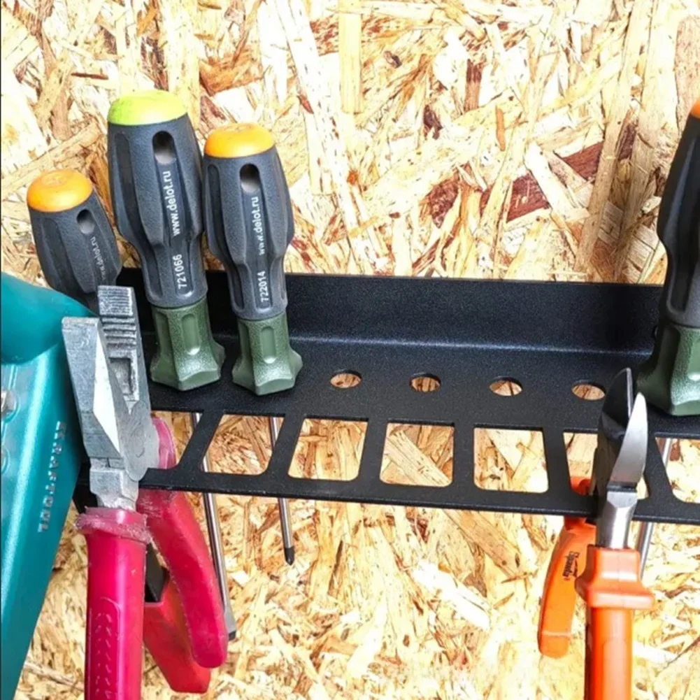 Screwdriver Storage Wall Mount Tool Rack For Garage Storage Iron Construction Space-saving Storage For Screwdrivers