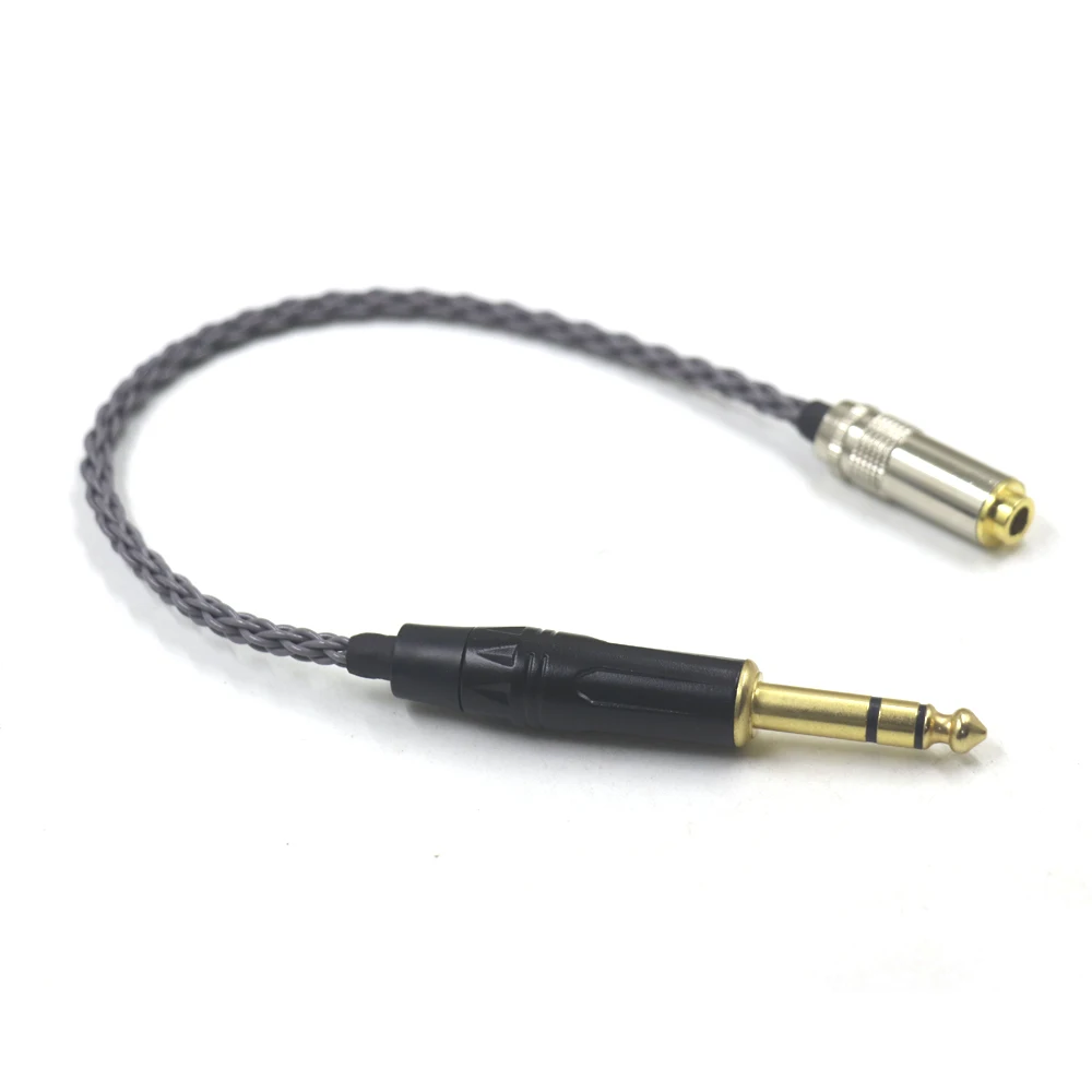 

Grey Audio Adapter 1/4 6.35mm TRS Male to 4.4mm Balanced Female Headset Aux Headphones Adapter Converter Cable Cord