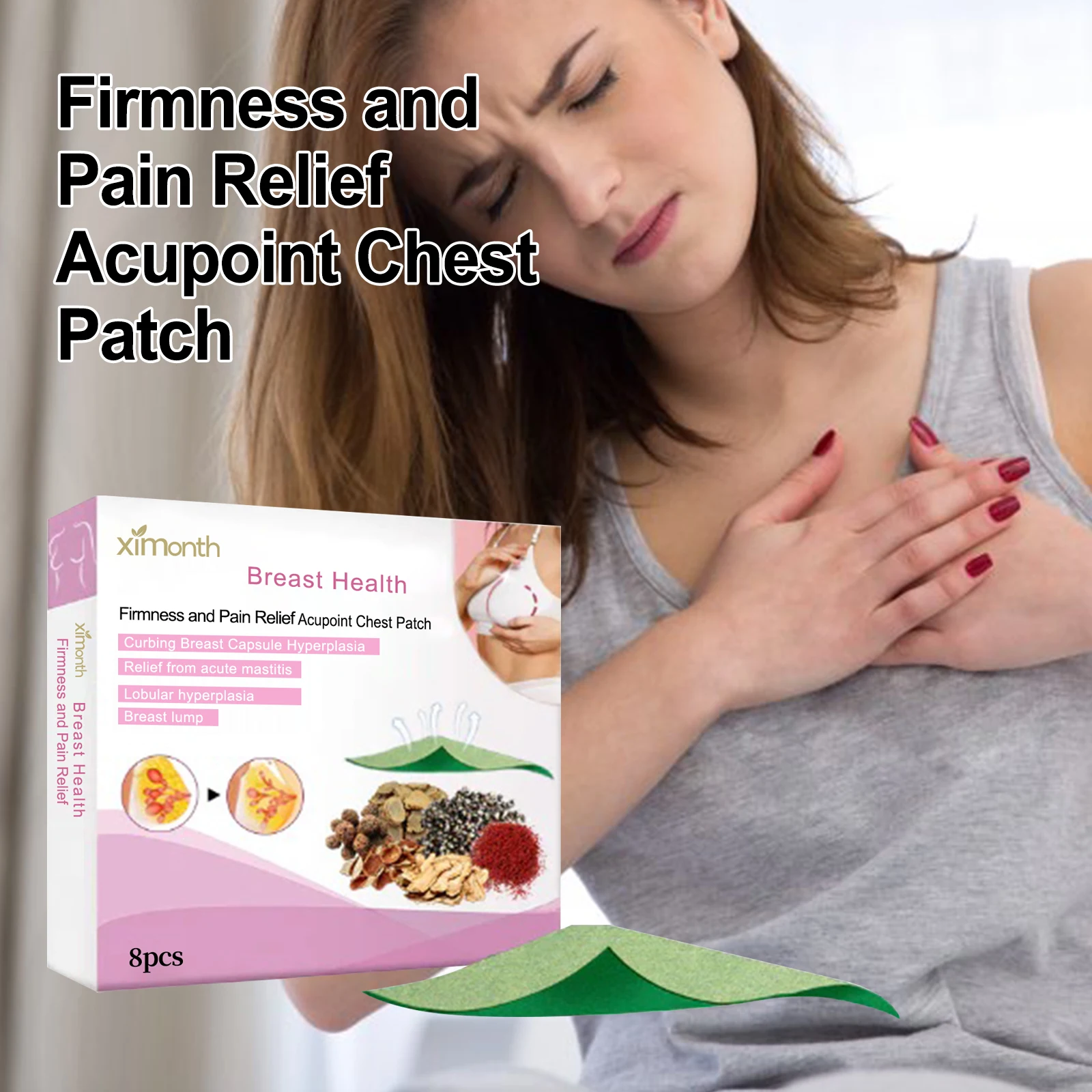 

Breast Lifting Acupoint Patch Prevent Sagging Relieve Chest Distress Discomfort Promote Breast Regrowth Boobs Enhancement Patch