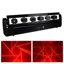 Proyector láser para Dj, dispositivo profesional con cabezal móvil de 6 ojos rgb, controlador dmx 500, 6x512 MW, efecto de iluminación para discoteca, Bar, boda, fiesta y Club