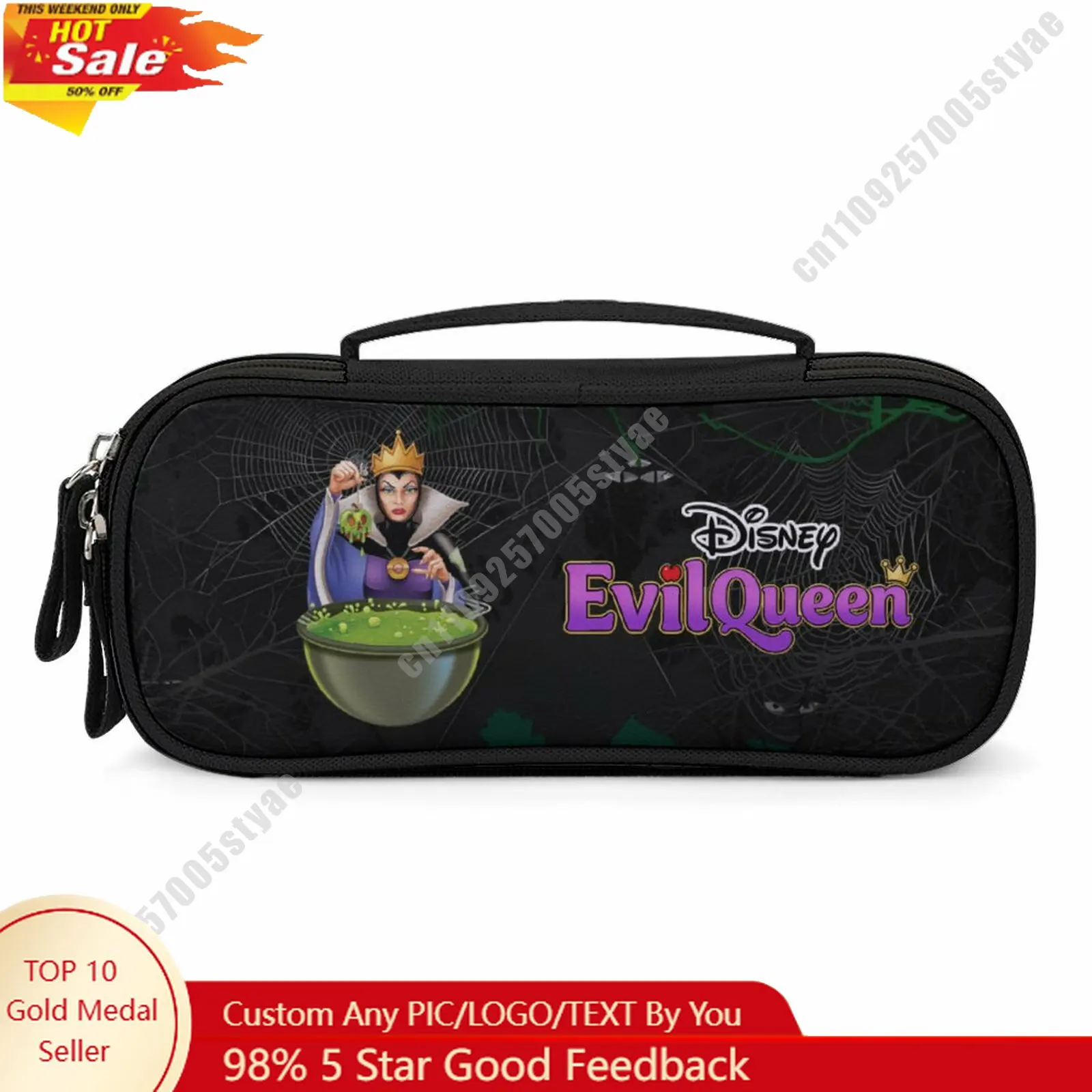 

The Evil Queen Pencil Case Disney Cartoon Character Customized Design Personalized Creation Holiday Gift Cosmetic Bag Cosplay