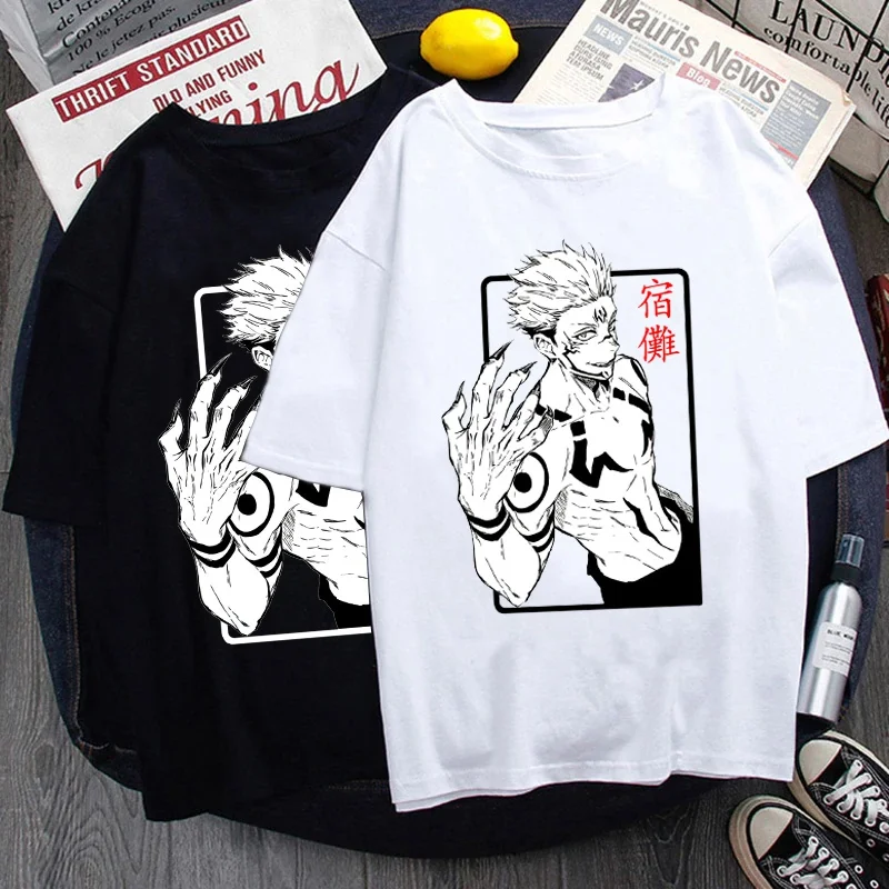 

New Street T Shirt Fashion Anime Ryomen Sukuna Graphic Short Sleeve Unisex Loose Comfort T Shirt Tops