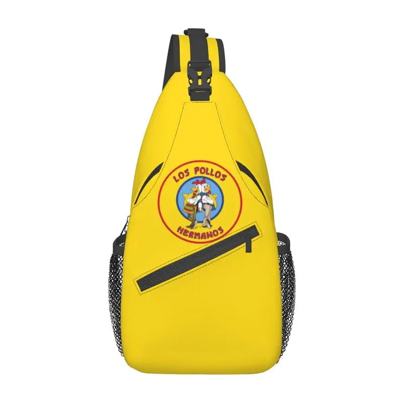 

Breaking Bad Los Pollos Hermanos Sling Chest Bag The Chicken Brothers Crossbody Shoulder Backpack for Men Traveling Daypack