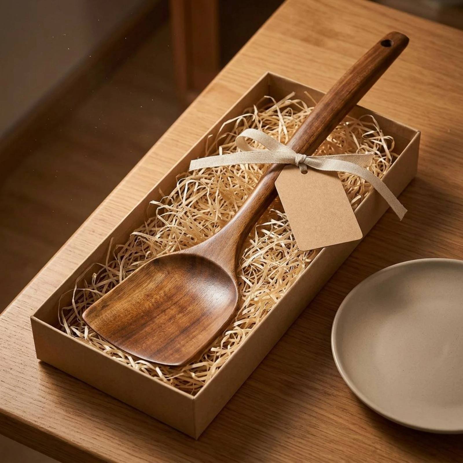 Teak Kitchen Utensil Rounded Carved Wooden Utensil Wooden Cooking Spoon Set Nonstick Safe Household Item Non