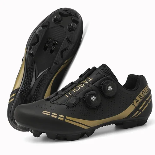 Imagen 2 del producto Zapatos de ciclismo Unisex para hombre y mujer, zapatillas de carreras con autosujeción, tacos Spd, calzado para ciclismo de montaña