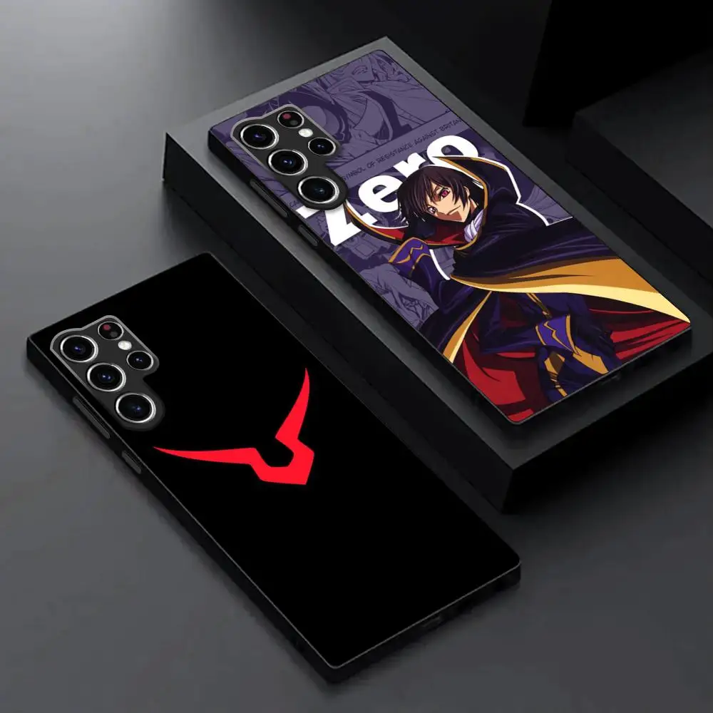 Cool Code Geass Anime Phone Case For Samsung Galaxy S25 S24 S23 S22 S21 S20 Plus Ultra Note20 Soft Black