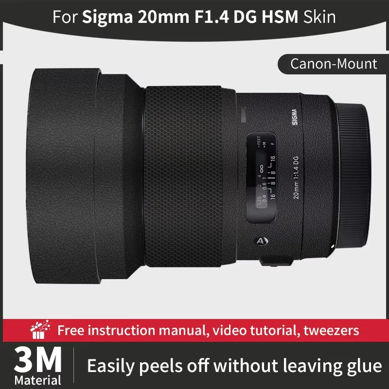 

Для Sigma 20 мм F1.4 DG HSM кожух объектива камеры Sigma 20 мм кожа Canon против царапин наклейка на объектив камеры защитная пленка