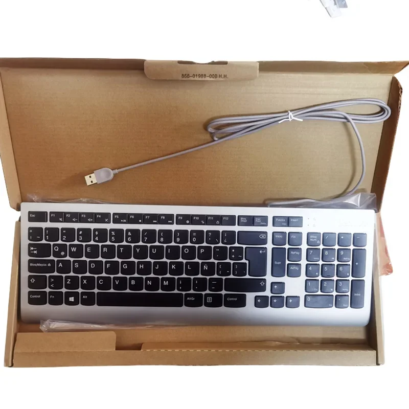 

Latin Spanish layout silver USB wired keyboard for Lenovo SK-8823