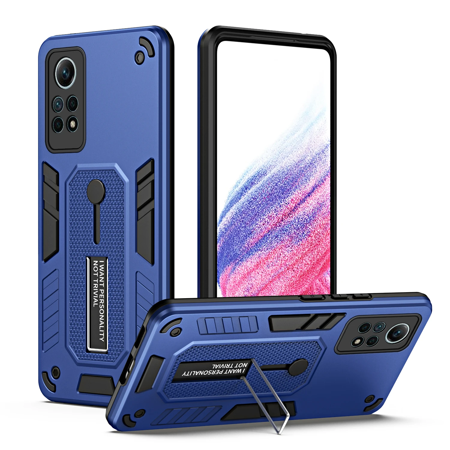 Shockproof Armor Soft Edges Phone Case for Redmi 13C 12C 10C A1 Note12 11 11S 10 10S Pro Plus Max 5G 4G 2022 Support Phone Cover