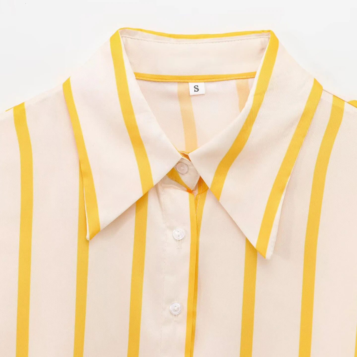 2025 Winter Nieuwe Dames Faionable Veelzijdig Gestreept Los Bubble Sve Gedrukt irt Multi-Color Vrijetijdskleding Open Vest