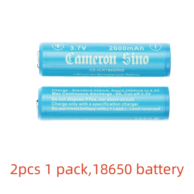 

Li-ion 18650 Rechargeable Battery+Charger.3.7V,2600mAh