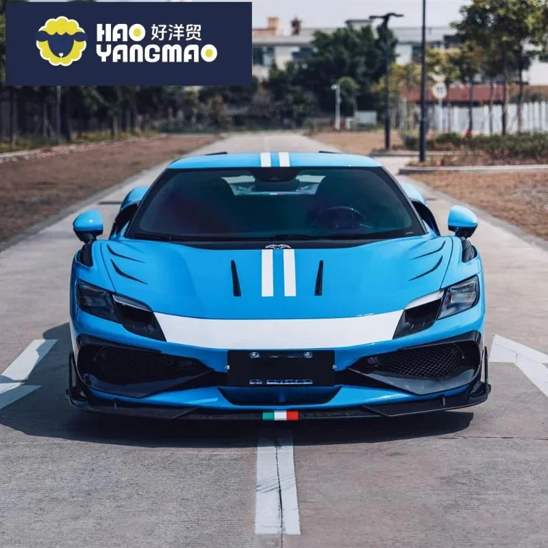 Suitable for Dry Carbon Fiber Engine Hood for the New Ferrari 296GTB BatFury Aero Style Body Kit