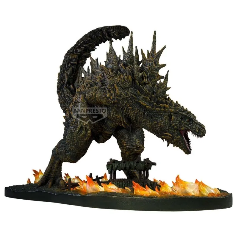 Bandai In Stock Banpresto Original Anime Godzilla 1.0 Art Vignette Wu Erluo 2023 Gojira Flame Base Action Figures Model Toy Gift - view 5