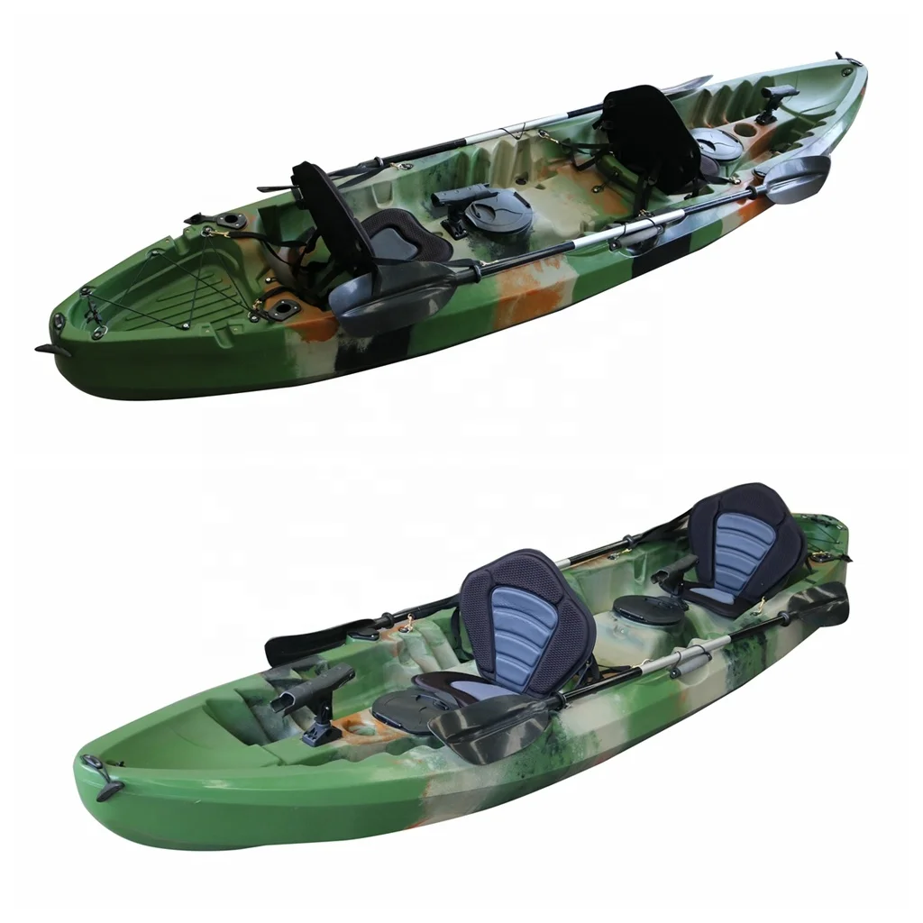 Vicking Wholesale Sit On Top 370CM 2 Person Kayak Rotomolded Plastic Family Fishing Kayak For Sale