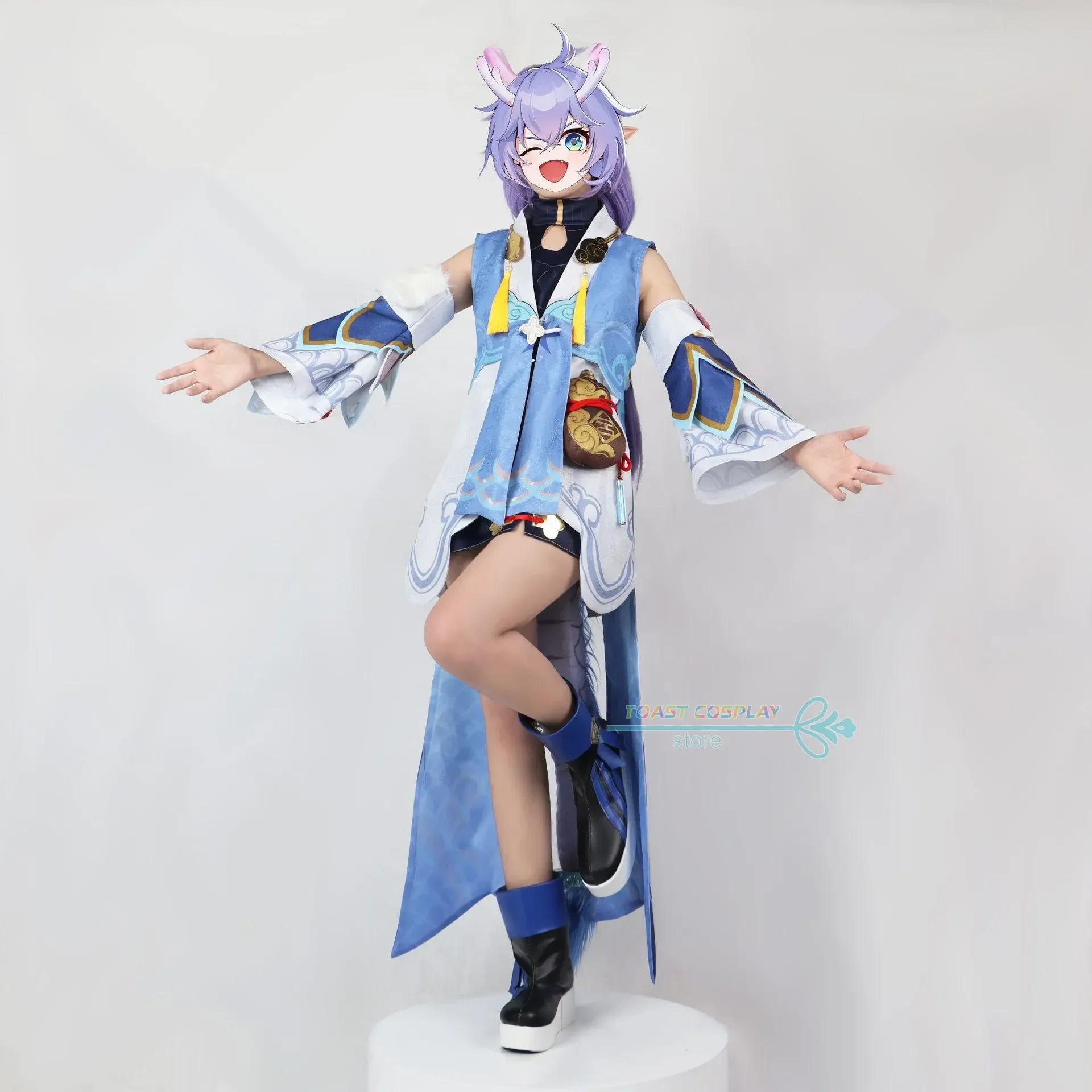 Game Honkai Star Rail Bailu Cosplay Costume Full Set with Textured Fabrics Accessories Bai Lu Cosplay Wig Outfit Sexy Dress Tail