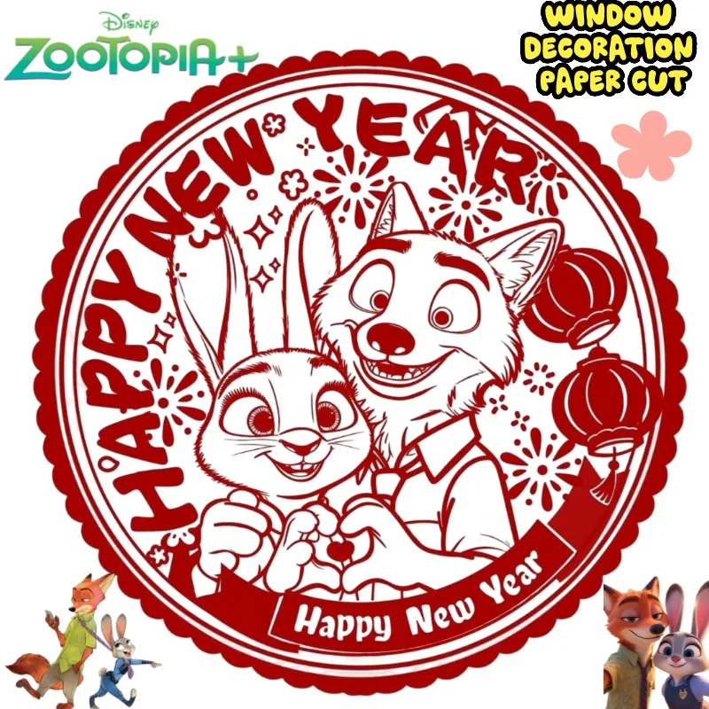 

Disney Zootopia аниме товары Ник наклейка на окно украшение украшение двери и окна милый, подробный, яркий цветной мультфильм