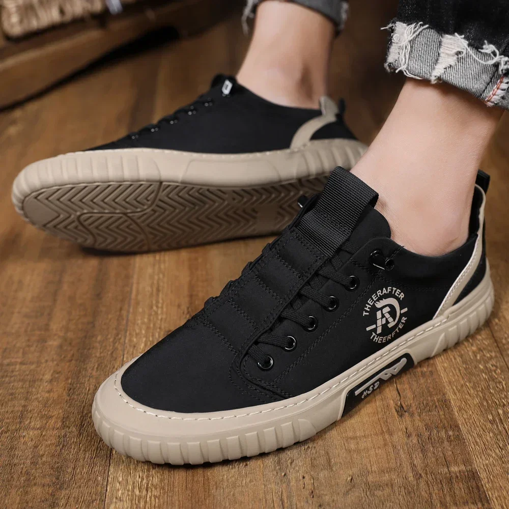 Men Casual Shoes Breathable Ice Silk Canvas Shoes Loafers Sneakers Outdoor Comfort Slip on Flat Vulacnized Shoes Adult Moccasins