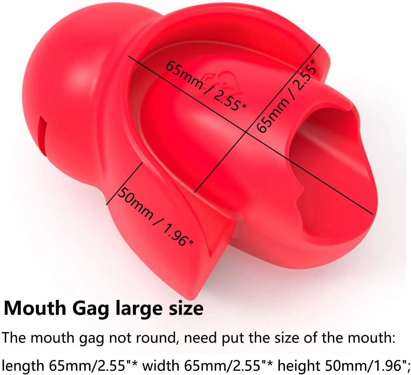 Silicone Ball Gag Fixed tongue Adjustable Strap Mouth Ball Sex Toy for Adult Bondage Slave Role Play Sex Toy (Red)