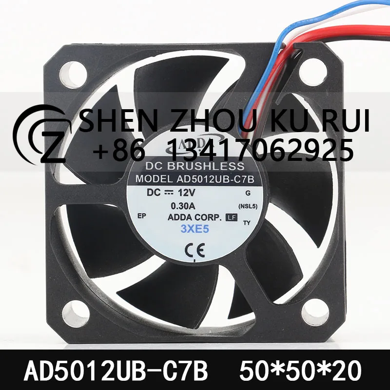 ADDA 5V 24V 48V DC 12V 0.30A AC EC 5020 50X50X20MM 5CM speed measurement switch PWM Temperature control AD5012UB-C7B cooling fan