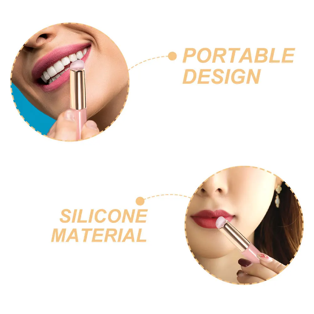 4 Stuks Siliconen Lippenselen Multifunctioneel Fijn Vakmanschap Voor Balsem Masker Scrub Glans Applicator Gemakkelijk Te Gebruiken Vrouwen Make-Up